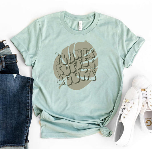 Plant Coffee Books T-Shirt